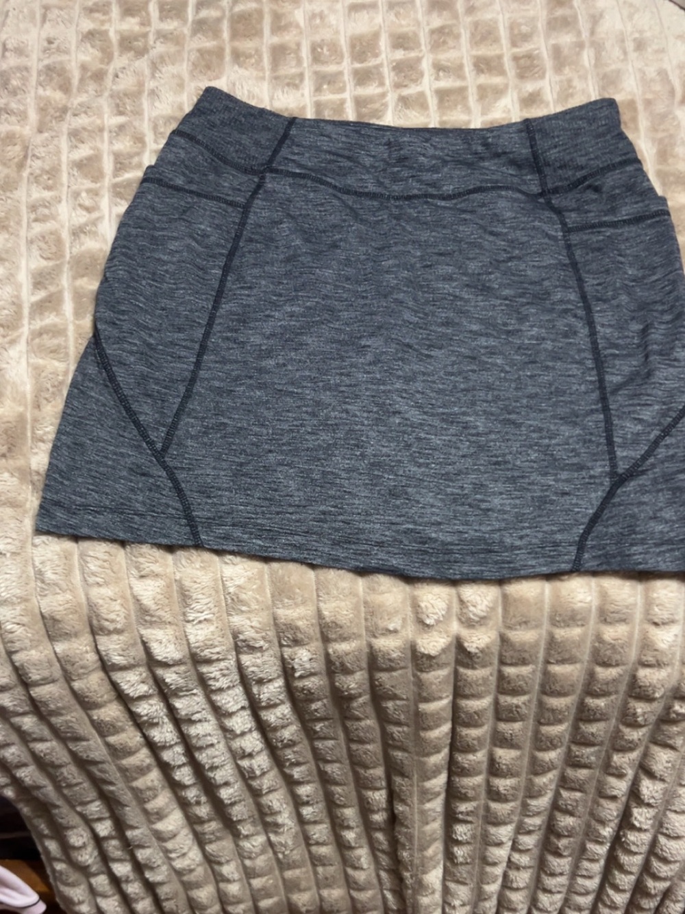 Athleta Heathered Gray Performance Mini Skort